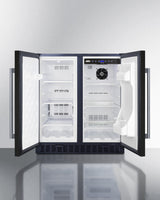 SUMMIT  30" Wide Built-In Refrigerator-Freezer - Black (FFRF3070B)