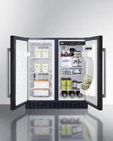 SUMMIT  30" Wide Built-In Refrigerator-Freezer - Black (FFRF3070B)