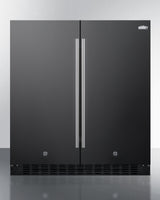 SUMMIT  30" Wide Built-In Refrigerator-Freezer - Black (FFRF3070B)