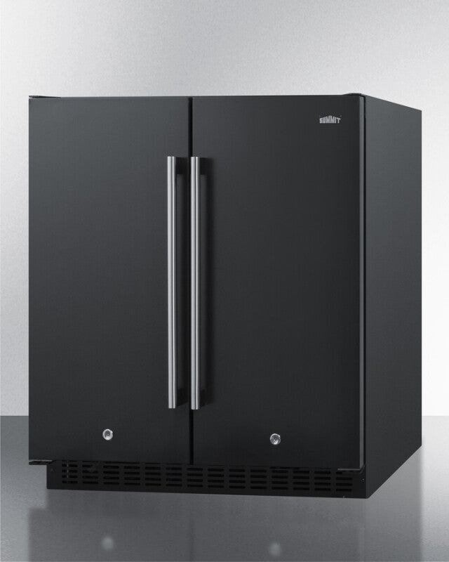 Summit 30" Wide Built-In Refrigerator-Freezer - Black (FFRF3070B)