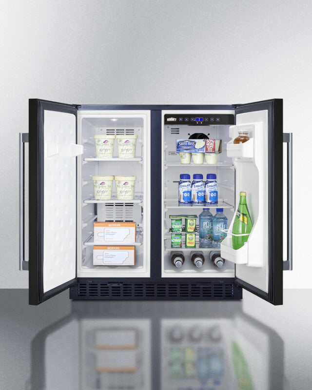 Summit 30" Wide Built-In Refrigerator-Freezer - Black (FFRF3070B)