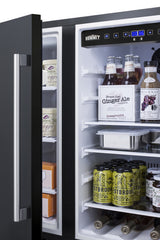 SUMMIT  30" Wide Built-In Refrigerator-Freezer - Black (FFRF3070B)