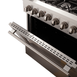 Forno Galiano 36-Inch Dual Fuel Range , 6 Burners, 5.36 cu.ft. True Convection Oven - Black (FFSGS615636)
