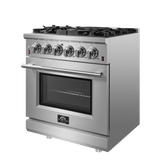 Forno Massimo 30″ Freestanding Gas Range - Stainless (FFSGS623930)