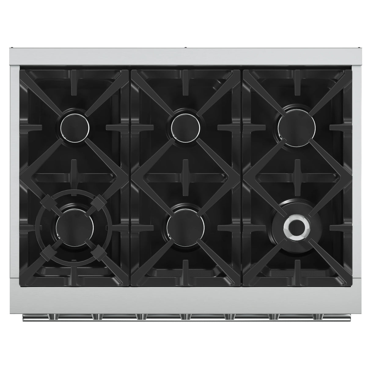 FORNO  Massimo 36-Inch Freestanding Gas Range, 6 Sealed Burners, Convection Oven, Energy Efficient - Stainless Steel (FFSGS623936)