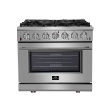 Forno Massimo 36″ Freestanding Gas Range - Stainless (FFSGS623936)