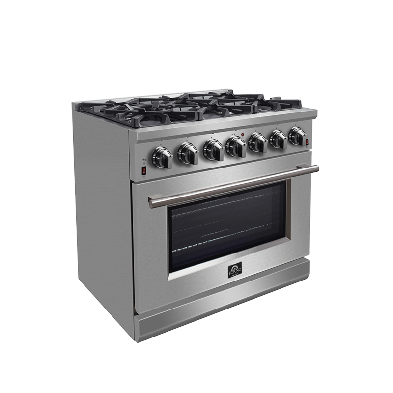 Forno Massimo 36″ Freestanding Gas Range - Stainless (FFSGS623936)