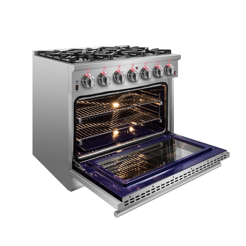Forno Massimo 36″ Freestanding Gas Range - Stainless (FFSGS623936)