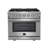 Forno Massimo 36″ Freestanding Gas Range - Stainless (FFSGS623936)