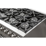 FORNO  Massimo 48-Inch Freestanding Gas Range, 8 Burners, True Convection Oven - Stainless Steel (FFSGS623948)