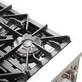 FORNO  Galiano 36-Inch Freestanding Gas Range, , 6 Burners, Energy Efficient - Stainless (FFSGS624436)