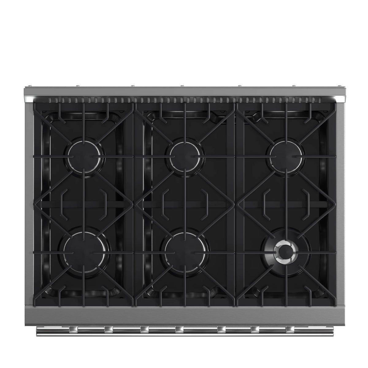 FORNO  Galiano 36-Inch Freestanding Gas Range, Stainless Steel, 6 Burners, Energy Efficient - Stainless Steel (FFSGS624436)