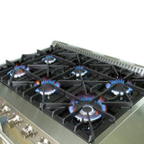 FORNO  Galiano 36-Inch Freestanding Gas Range, Stainless Steel, 6 Burners, Energy Efficient - Stainless Steel (FFSGS624436)