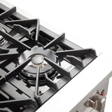 FORNO  Galiano 36-Inch Freestanding Gas Range, Stainless Steel, 6 Burners, Energy Efficient - Stainless Steel (FFSGS624436)
