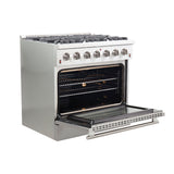 Forno 36″ Galiano Gas Range 6 Sealed Burners - Stainless (FFSGS624436)