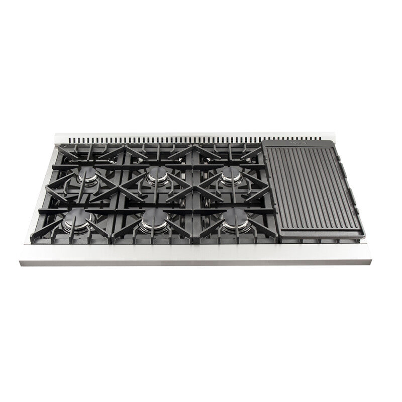 Forno 48″ Galiano Gas Range 8 Sealed Burners - Stainless (FFSGS624448)