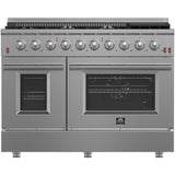 Forno 48″ Galiano Gas Range 8 Sealed Burners - Stainless (FFSGS624448)