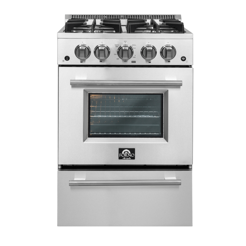 Forno Breno 24″ Freestanding Gas Range - Stainless (FFSGS627224)