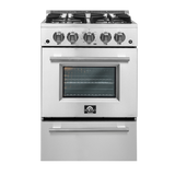 Forno Breno 24″ Freestanding Gas Range - Stainless (FFSGS627224)