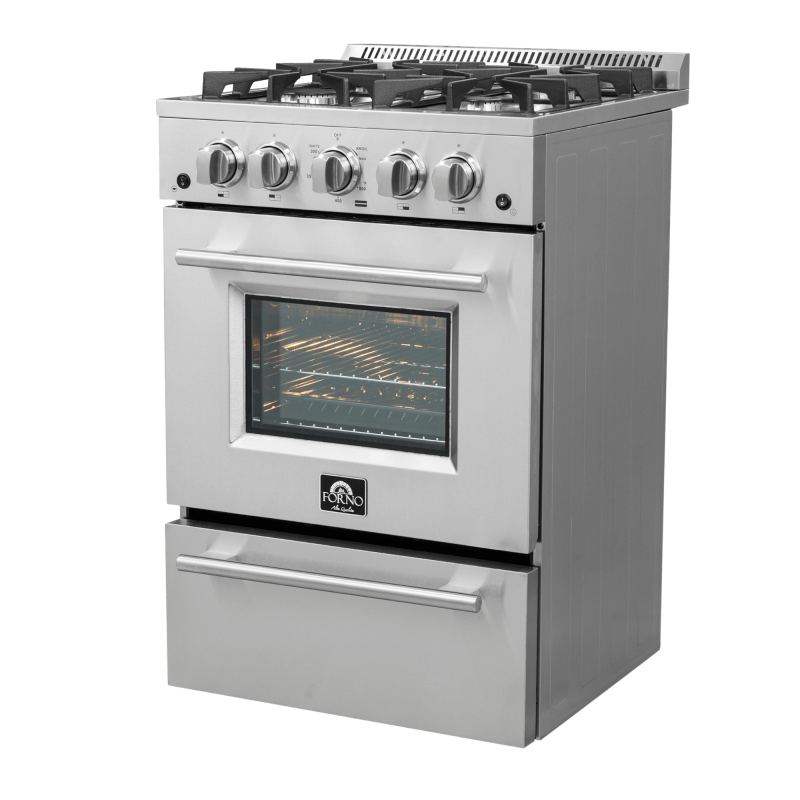 Forno Breno 24″ Freestanding Gas Range - Stainless (FFSGS627224)