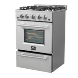 Forno Breno 24″ Freestanding Gas Range - Stainless (FFSGS627224)