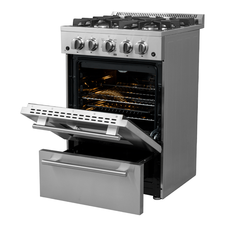 Forno Breno 24″ Freestanding Gas Range - Stainless (FFSGS627224)