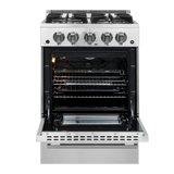 FORNO Breno 24″ Freestanding Gas Range - Stainless (FFSGS627224)