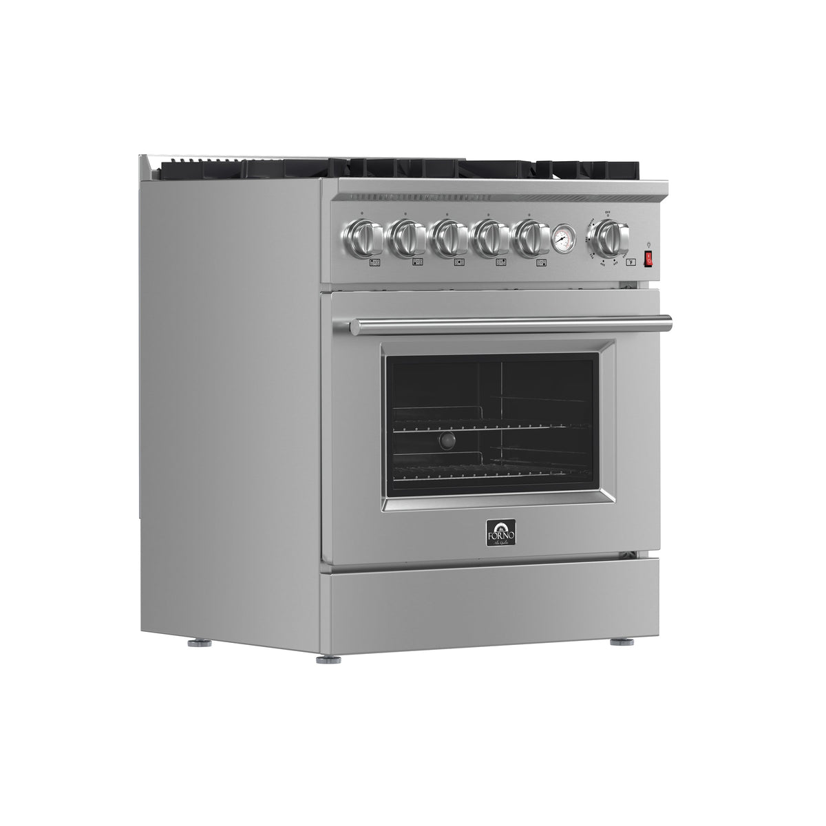 FORNO  Giovanni 30-inch Gas Range , 5 Burners 67,000 BTU, 4.32 cu.ft. Convection Oven - Stainless Steel (FFSGS627430)