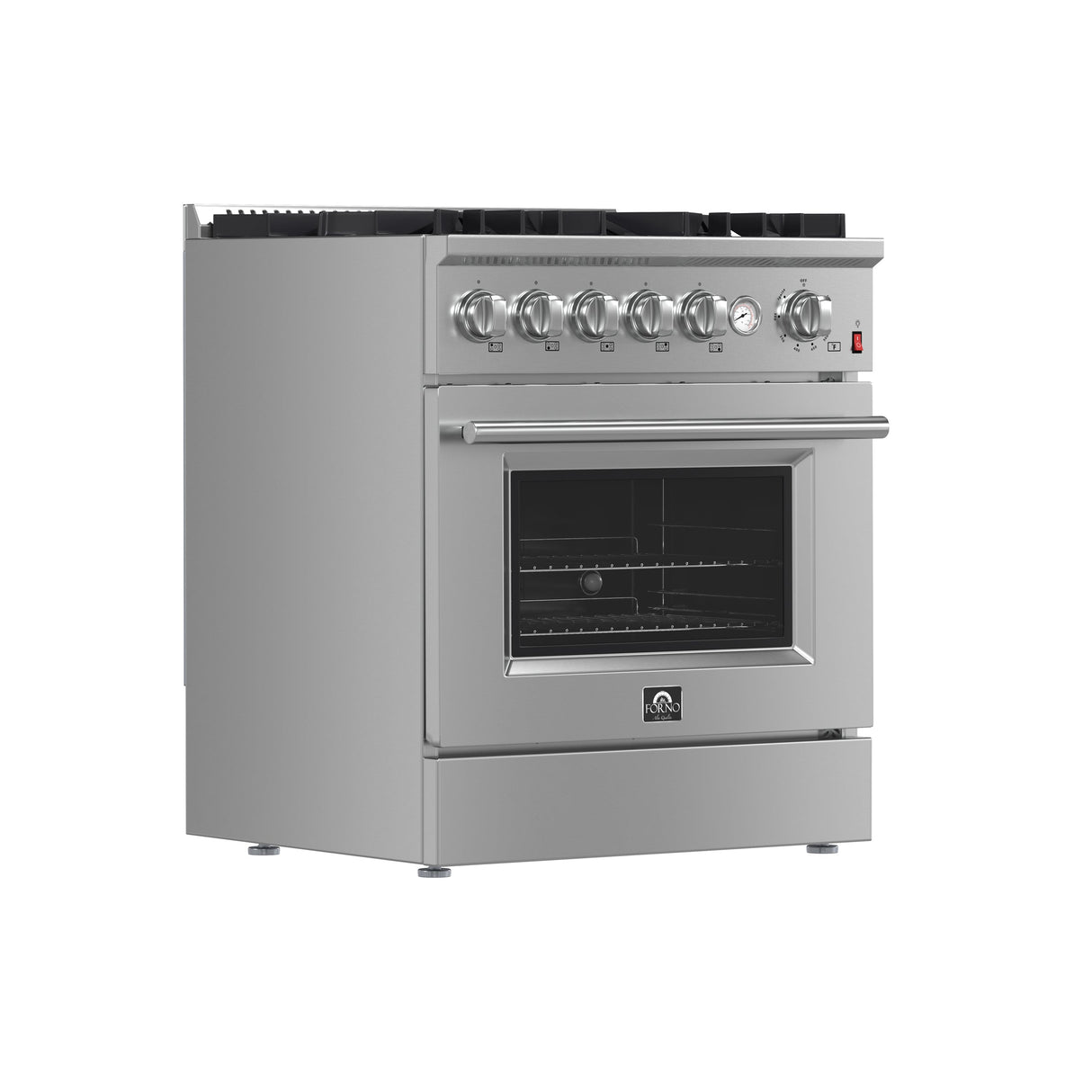 FORNO  Giovanni 30-inch Gas Range , 5 Burners 67,000 BTU, 4.32 cu.ft. Convection Oven - Stainless Steel (FFSGS627430)