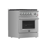 FORNO  Giovanni 30-inch Gas Range , 5 Burners 67,000 BTU, 4.32 cu.ft. Convection Oven - Stainless Steel (FFSGS627430)