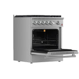 FORNO  Giovanni 30-inch Gas Range , 5 Burners 67,000 BTU, 4.32 cu.ft. Convection Oven - Stainless Steel (FFSGS627430)
