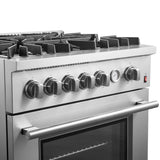 FORNO  Giovanni 30-inch Gas Range , 5 Burners 67,000 BTU, 4.32 cu.ft. Convection Oven - Stainless Steel (FFSGS627430)