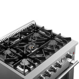 FORNO  Giovanni 30-inch Gas Range , 5 Burners 67,000 BTU, 4.32 cu.ft. Convection Oven - Stainless Steel (FFSGS627430)