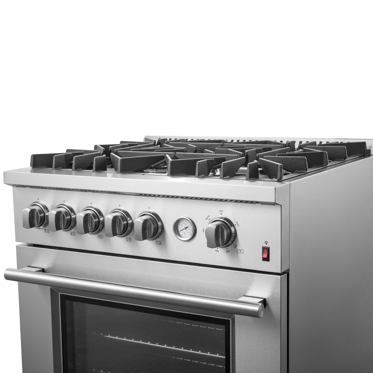 FORNO  Giovanni 30-inch Gas Range , 5 Burners 67,000 BTU, 4.32 cu.ft. Convection Oven - Stainless Steel (FFSGS627430)