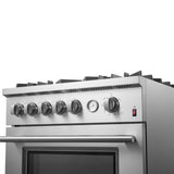 FORNO  Giovanni 30-inch Gas Range , 5 Burners 67,000 BTU, 4.32 cu.ft. Convection Oven - Stainless Steel (FFSGS627430)
