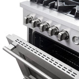 FORNO  Giovanni 30-inch Gas Range , 5 Burners 67,000 BTU, 4.32 cu.ft. Convection Oven - Stainless Steel (FFSGS627430)