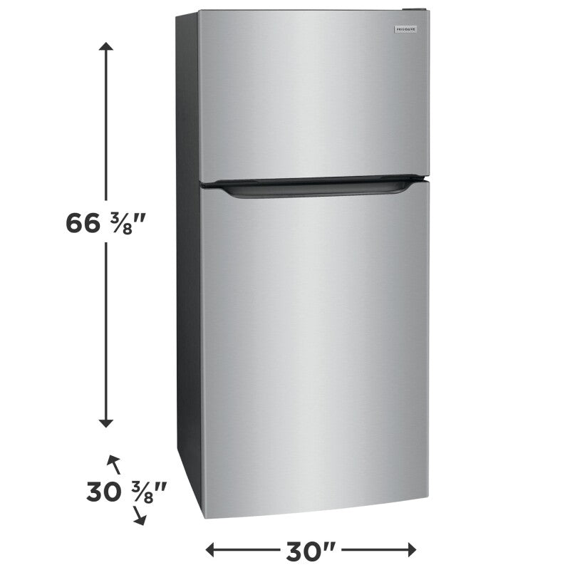 FRIGIDAIRE 30-Inch 18 Cu. Ft. Garage Ready Top Freezer Refrigerator - Stainless Steel (FFTR1835VS)
