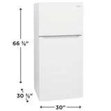 FRIGIDAIRE 30-Inch 18 Cu. Ft. Garage Ready Top Freezer Refrigerator - White (FFTR1835VW)