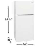 FRIGIDAIRE 30-Inch 20 Cu. Ft. Garage Ready Top Freezer Refrigerator - White (FFTR2045VW)