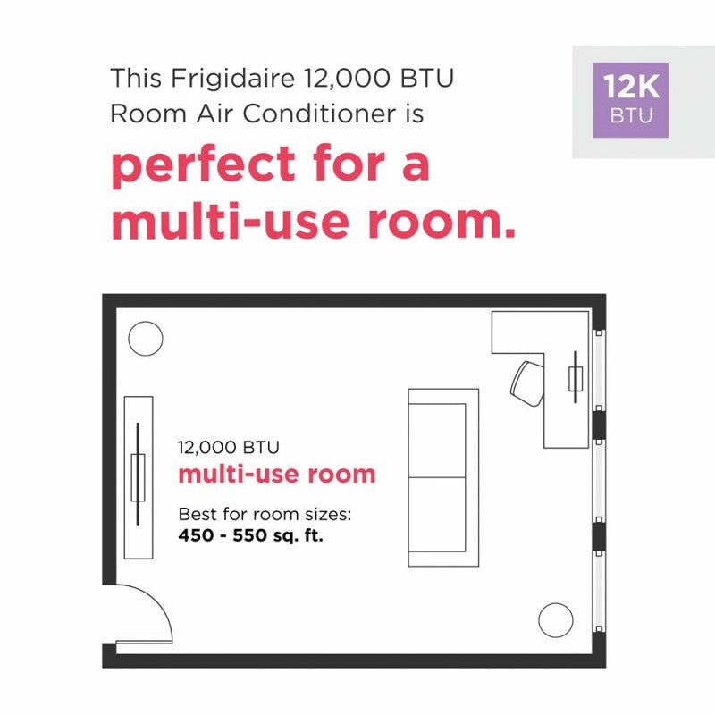 FRIGIDAIRE  12,000 BTU Through the Wall Air Conditioner 208/230 V - White (FHTC123WB2)