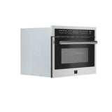FORNO  Oliena 24-Inch Compact Oven and 1000 Watt Microwave, 1.6 cu.ft, Convection Oven - Stainless (FMWDR309324)