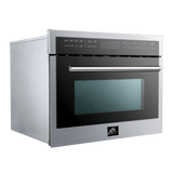 Forno Oliena 24-inch 1750 W Compact Oven & 1000 W Microwave, 1.6 cu.ft. - Stainless (FMWDR309324)