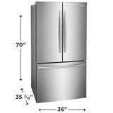FRIGIDAIRE  28 Cu. Ft. Standard-Depth French Door Refrigerator - Stainless Steel (FRFS2823AS)