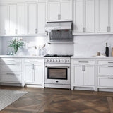 FORNO  Savona 30-Inch Wall Mount Range Hood, Baffle Filters, Backsplash Included - Stainless (FRHWM502930)