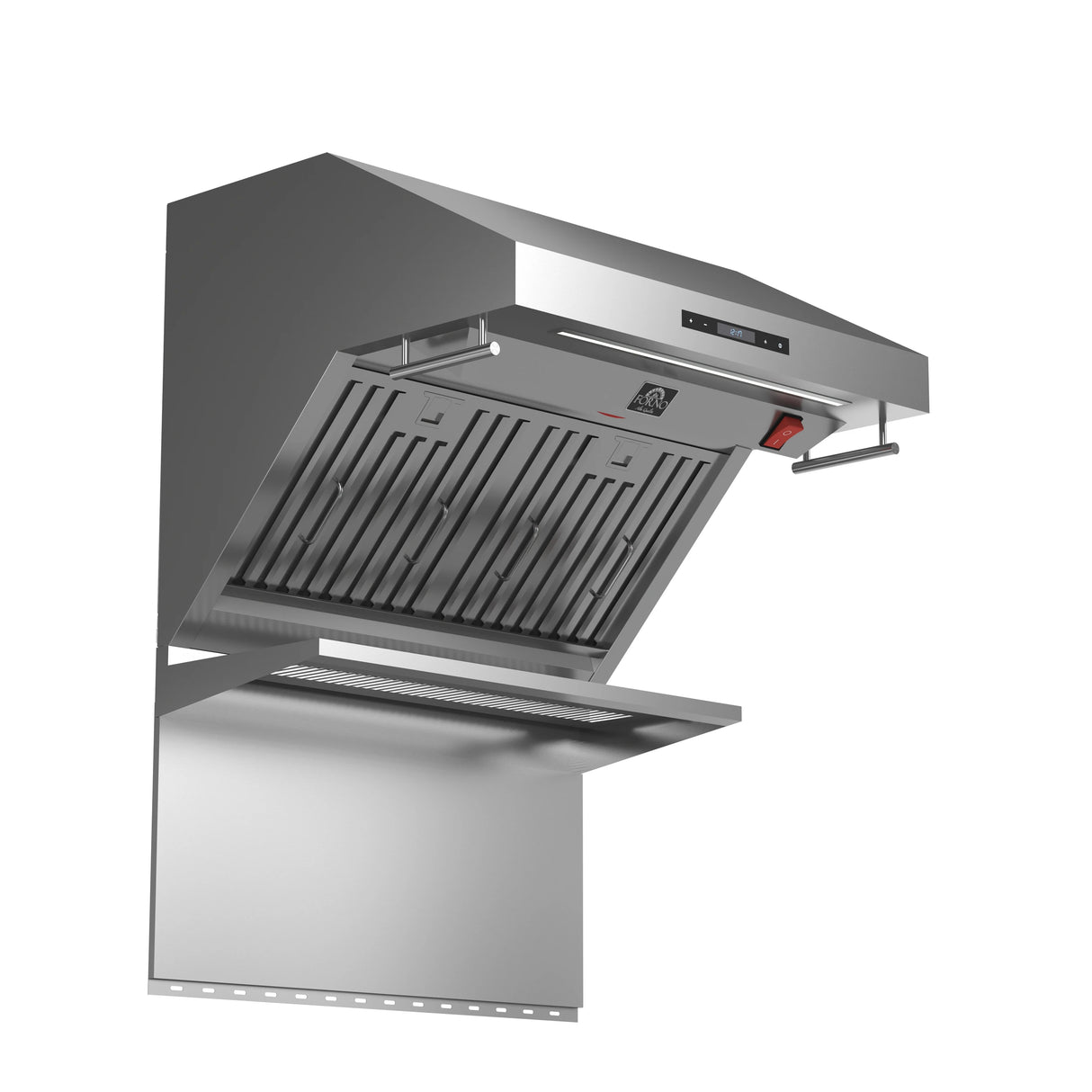 FORNO  Savona 30-Inch Wall Mount Range Hood, Baffle Filters, Backsplash Included - Stainless Steel (FRHWM502930)