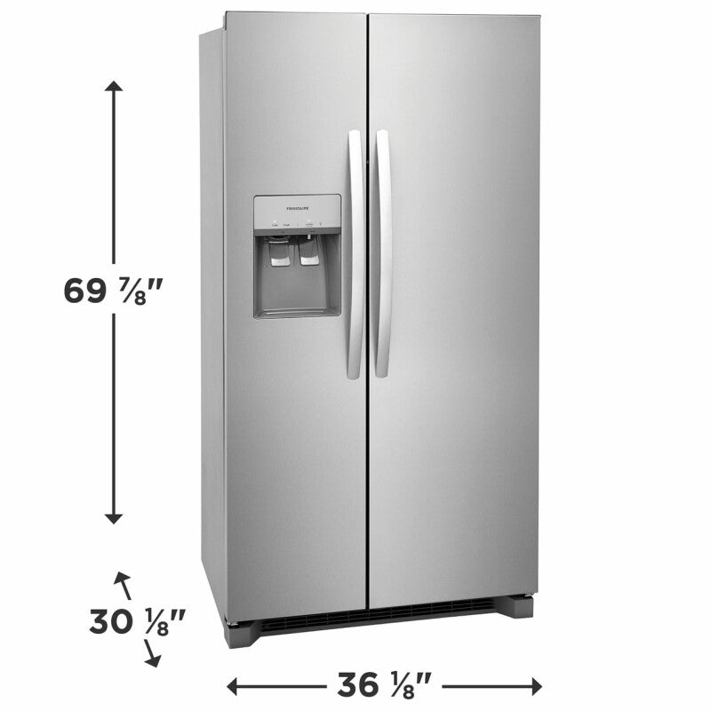 Frigidaire 22.3 Cu. Ft. 36" Counter Depth Side by Side Refrigerator - Stainless Steel (FRSC2333AS)