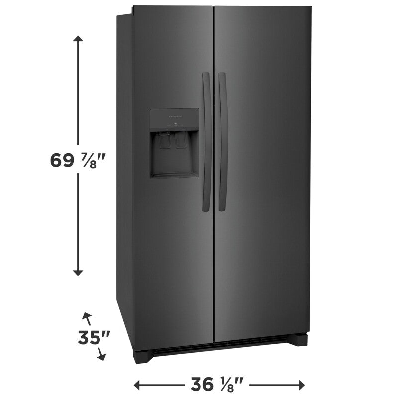 Frigidaire  25.6 Cu. Ft. 36" Standard Depth Side by Side Refrigerator - Stainless Steel (FRSS2623AS)