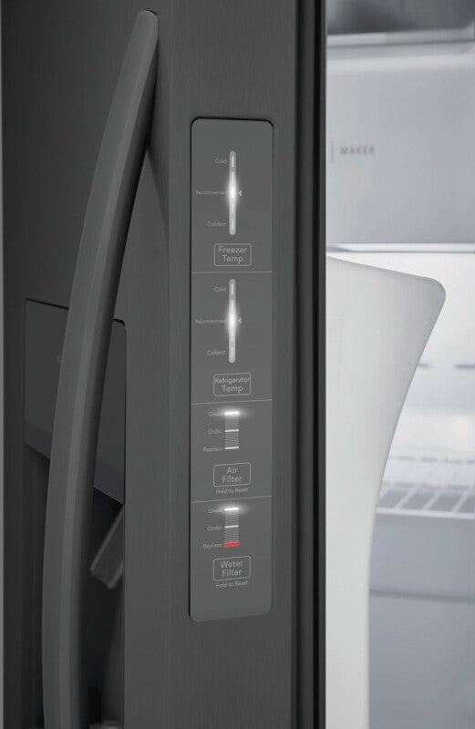 Frigidaire  25.6 Cu. Ft. 36" Standard Depth Side by Side Refrigerator - Stainless Steel (FRSS2623AS)