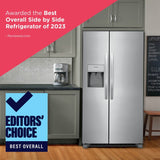 FRIGIDAIRE  26 Cu. Ft. 36" Standard-Depth Side-by-Side Refrigerator - Stainless Steel (FRSS2623AS)
