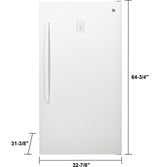 GE 17.3 Cu. Ft. Frost-Free Garage Ready Upright Freezer - White (FUF17DLRWW)